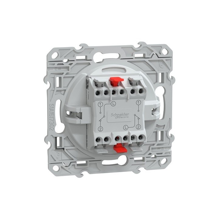 Schneider - Ovalis - double va et vient - 10AX - Anthracite - Réf : S340214