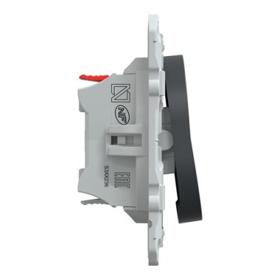 Schneider - Ovalis - poussoir VMC - sans arrêt - Anthracite - Réf : S340236