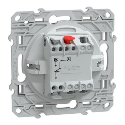 Schneider - Ovalis - poussoir VMC - sans arrêt - Anthracite - Réf : S340236