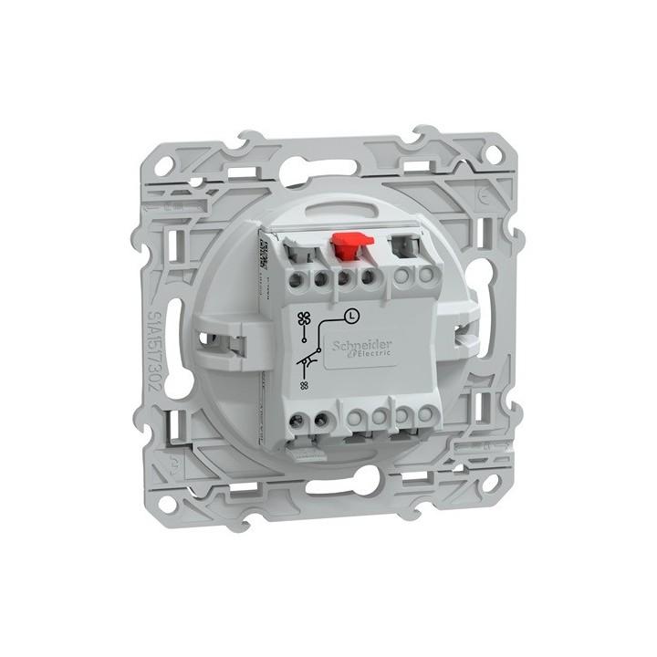 Schneider - Ovalis - poussoir VMC - sans arrêt - Anthracite - Réf : S340236