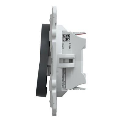 Schneider - Ovalis - interrupteur va et vient - 10AX - lumineux ou témoin - Anthracite - Réf : S340263