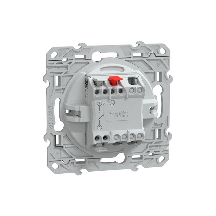 Schneider - Ovalis - interrupteur va et vient - 10AX - lumineux ou témoin - Anthracite - Réf : S340263