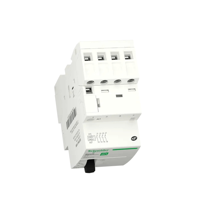 Schneider - Resi9 - contacteur heures creuses - 4NO - 25A - commande manuelle - Réf : R9PCTH4
