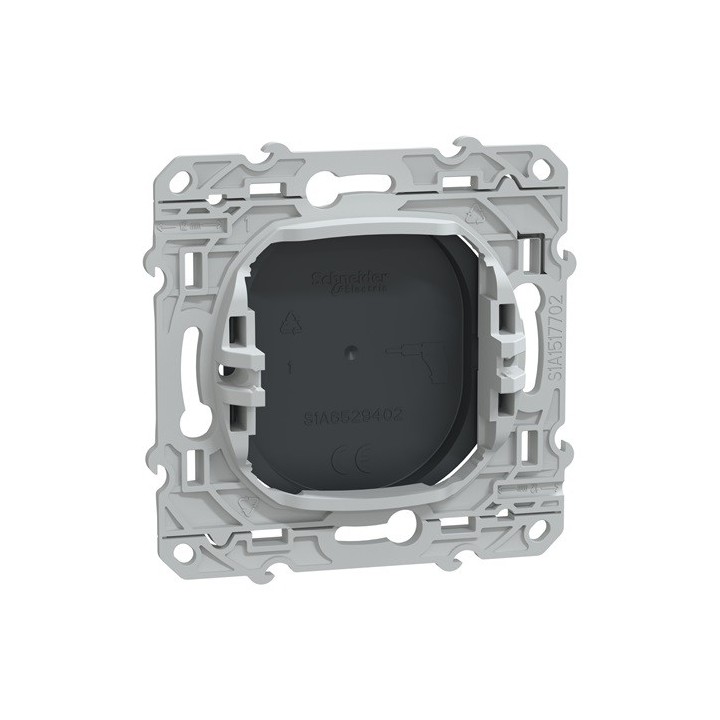 Schneider - Ovalis - obturateur - Anthracite - Réf : S340666