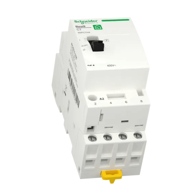 Schneider - Resi9 - contacteur heures creuses - 4NO - 25A - commande manuelle - Réf : R9PCTH4