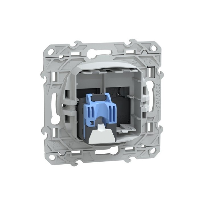 Schneider - Ovalis - prise RJ45 - cat.6 STP - réseaux VDI- grade 3 - Anthracite - Réf : S340476