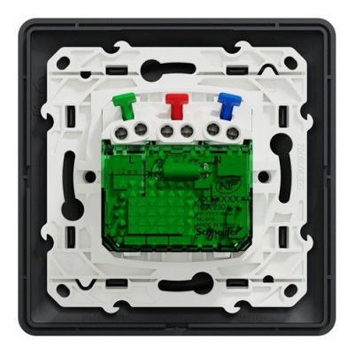 Schneider - Ovalis - Combi 2P+T 16A affleurante+chargeur USB-C 10,5W - Connexion auto - Anth - Réf : S340089