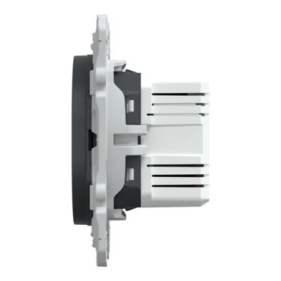 Schneider - Ovalis - double chargeur USB A+C 12W - Anthracite - Réf : S340401