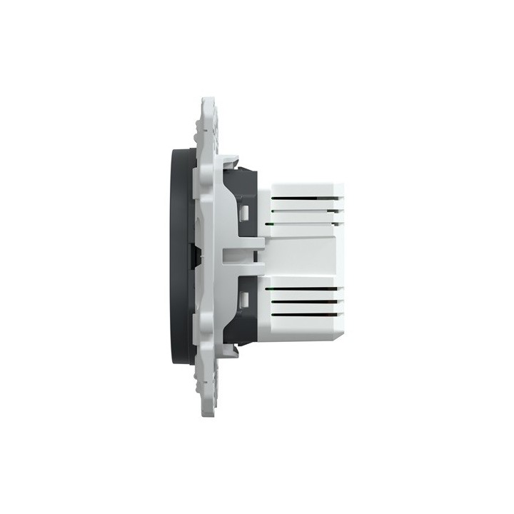 Schneider - Ovalis - double chargeur USB A+C 12W - Anthracite - Réf : S340401