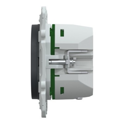 Schneider - Ovalis - Chargeur USB type A 7,5W +C 45W - Forte puissance type C - Anthracite - Réf : S340403