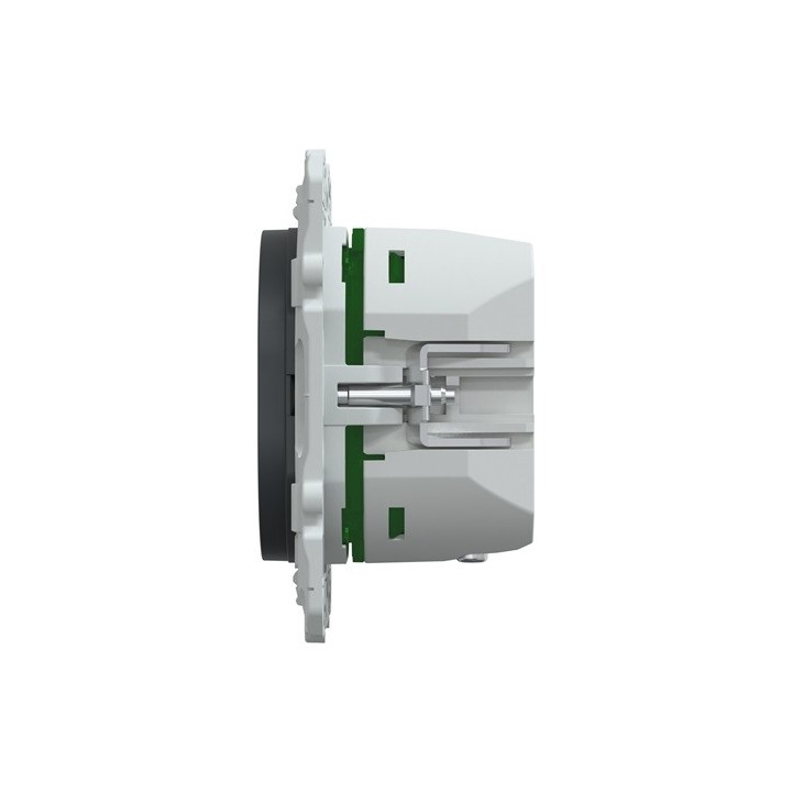 Schneider - Ovalis - Chargeur USB type A 7,5W +C 45W - Forte puissance type C - Anthracite - Réf : S340403