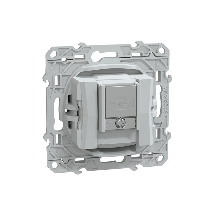 Schneider - Ovalis - prise TV-R-SAT - Anthracite - Réf : S340461