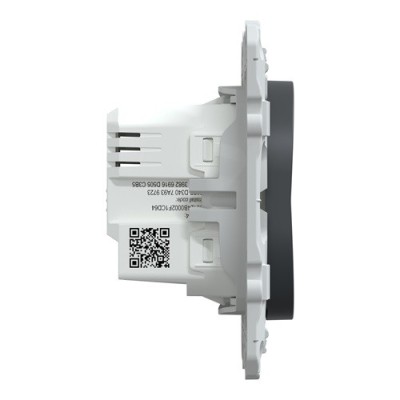 Schneider - Wiser Ovalis - bouton poussoir - 10A - zigbee - Anthracite - Réf : S340530W