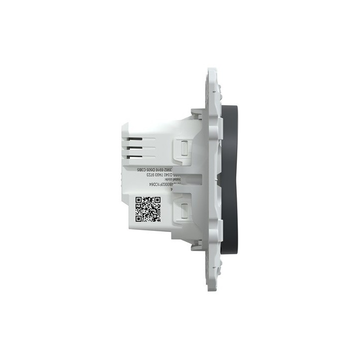 Schneider - Wiser Ovalis - bouton poussoir - 10A - zigbee - Anthracite - Réf : S340530W