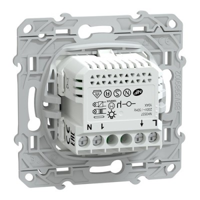 Schneider - Wiser Ovalis - bouton poussoir - 10A - zigbee - Anthracite - Réf : S340530W