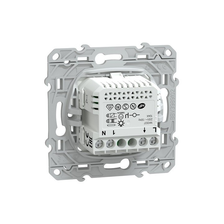 Schneider - Wiser Ovalis - bouton poussoir - 10A - zigbee - Blanc - Réf : S320530W
