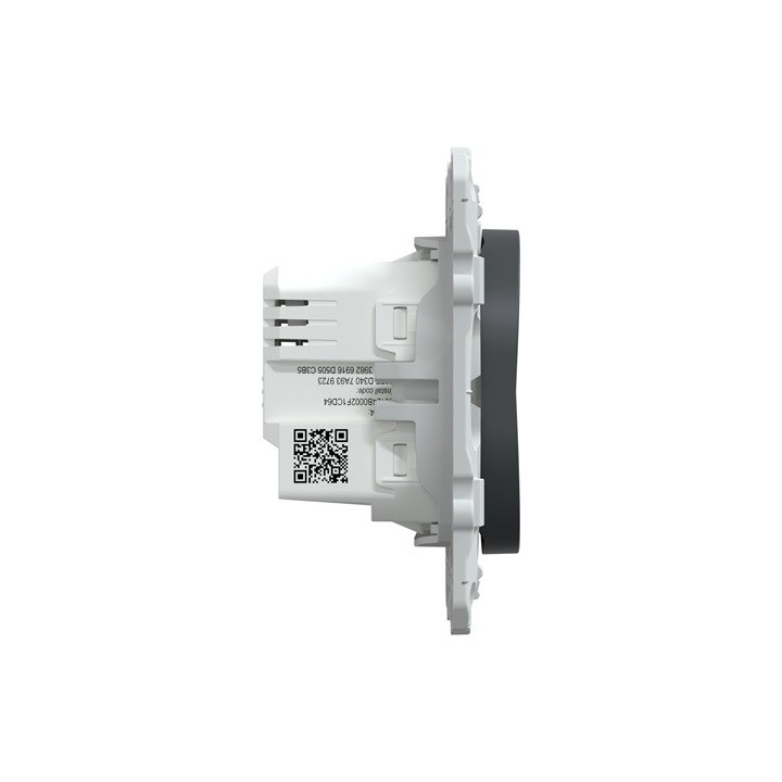 Schneider - Wiser Ovalis - variateur poussoir - 2 fils - zigbee - Anthracite - Réf : S340522W