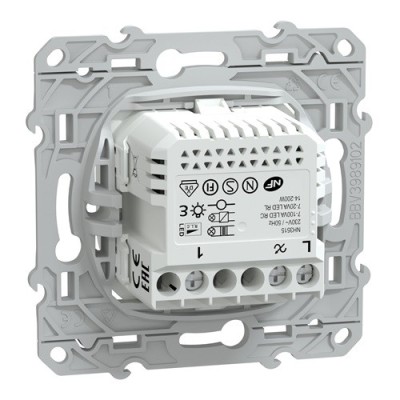 Schneider - Wiser Ovalis - variateur poussoir - 2 fils - zigbee - Blanc - Réf : S320522W