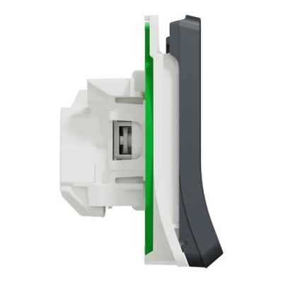 Schneider Mureva Styl - Prise de courant 2P+T composable IP55- connexion automatique gris - Réf : MUR36133