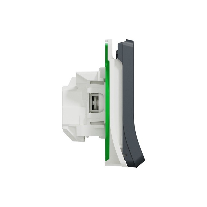 Schneider Mureva Styl - Prise de courant 2P+T composable IP55- connexion automatique gris - Réf : MUR36133
