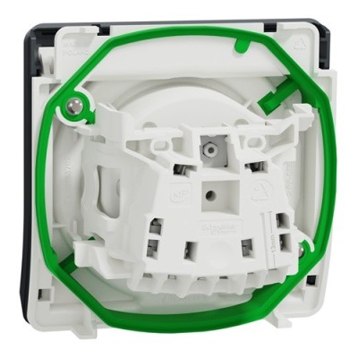 Schneider Mureva Styl - Prise de courant 2P+T composable IP55- connexion automatique gris - Réf : MUR36133