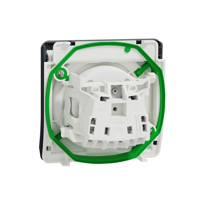 Schneider Mureva Styl - Prise de courant 2P+T composable IP55- connexion automatique gris - Réf : MUR36133