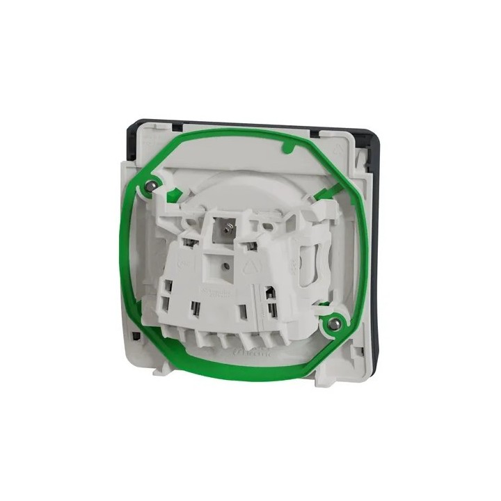 Schneider Mureva Styl - Prise de courant 2P+T à vis composable - IP55 gris - Réf : MUR38030