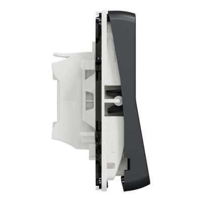 Schneider Mureva Styl - Bouton Poussoir composable IP55- connexion automatique gris - Réf : MUR35027