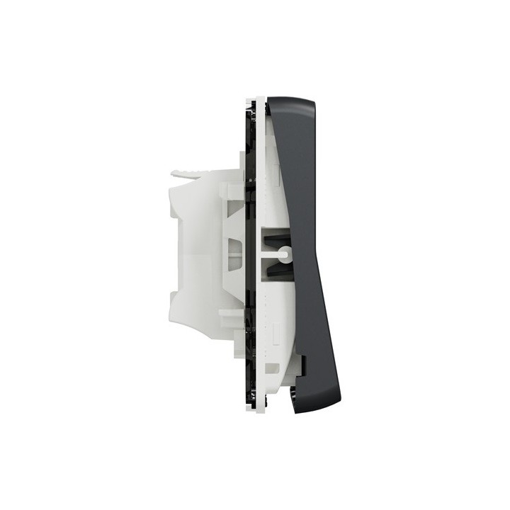 Schneider Mureva Styl - Bouton Poussoir composable IP55- connexion automatique gris - Réf : MUR35027