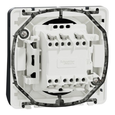 Schneider Mureva Styl - Double va et vient composable - IP55 connexion auto - gris - Réf : MUR35019