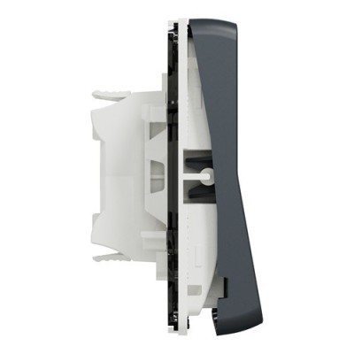 Schneider Mureva Styl - Double bouton poussoir composable - IP55 - gris - Réf : MUR35326