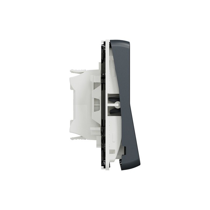 Schneider Mureva Styl - Double bouton poussoir composable - IP55 - gris - Réf : MUR35326