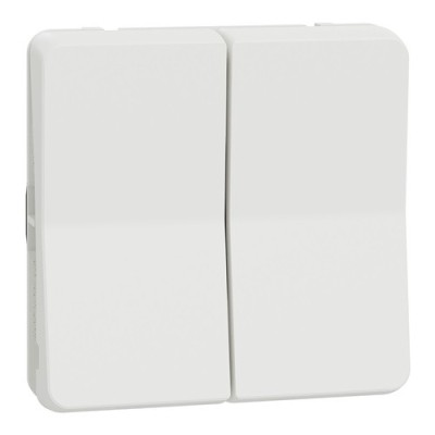 Schneider Mureva Styl - Double va et vient composable - IP55 blanc - Réf : MUR39022