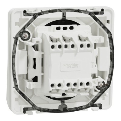 Schneider Mureva Styl - Double va et vient composable - IP55 blanc - Réf : MUR39022