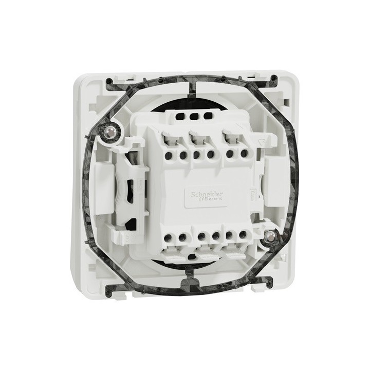 Schneider Mureva Styl - Double va et vient composable - IP55 blanc - Réf : MUR39022