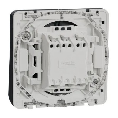 Schneider Electric - Mureva Styl - Bouton poussoir volets roulants - composable - IP55 - IK07 - gris - Réf : MUR35042