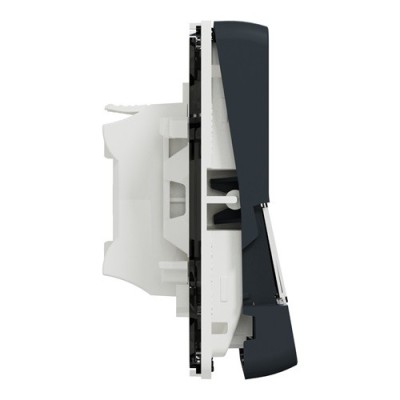 Schneider Electric - Mureva Styl - Bouton poussoir porte-etiquette - composable - IP55 - IK08 - gris - Réf : MUR34029