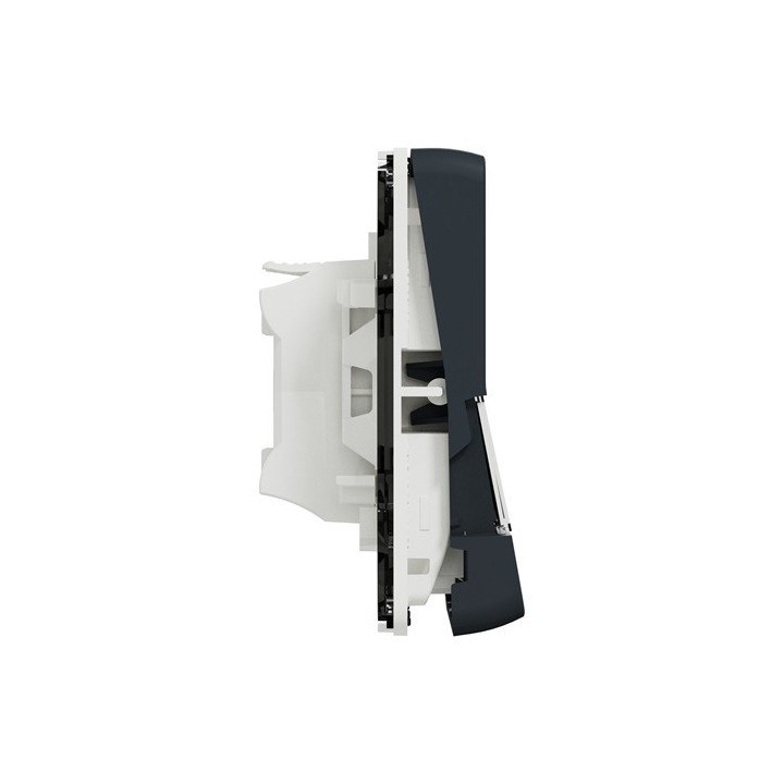 Schneider Electric - Mureva Styl - Bouton poussoir porte-etiquette - composable - IP55 - IK08 - gris - Réf : MUR34029