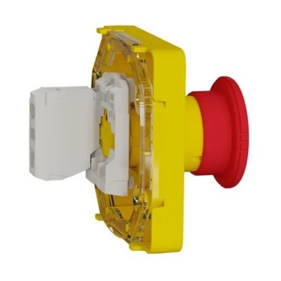 Schneider Electric - Mureva Styl - Arrêt d'urgence 1/4 tour - composable IP55 - IK08 - jaune - Réf : MUR35053