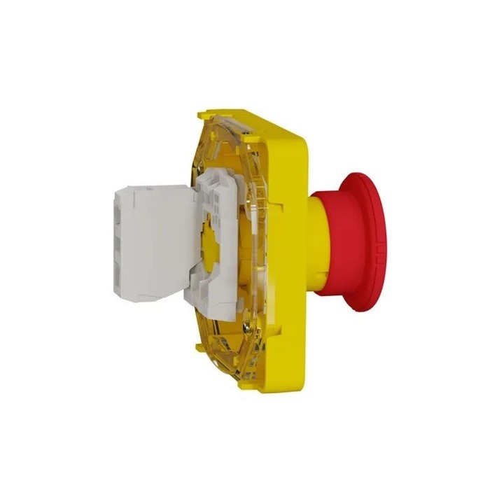 Schneider Electric - Mureva Styl - Arrêt d'urgence 1/4 tour - composable IP55 - IK08 - jaune - Réf : MUR35053