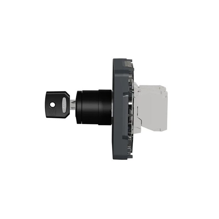 Schneider Electric - Mureva Styl - Interrupteur à clé 3 positions - composable - IP55 - IK08 - gris - Réf : MUR35061