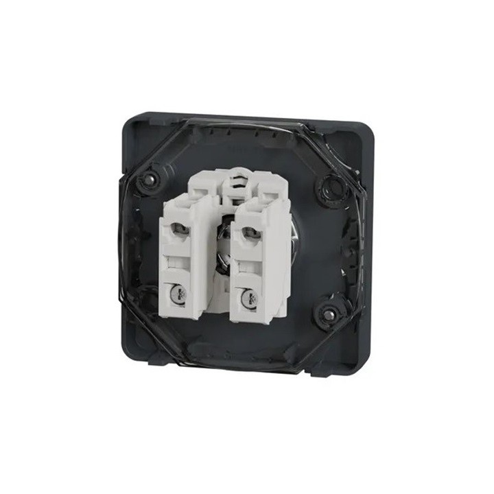 Schneider Electric - Mureva Styl - Interrupteur à clé 3 positions - composable - IP55 - IK08 - gris - Réf : MUR35061