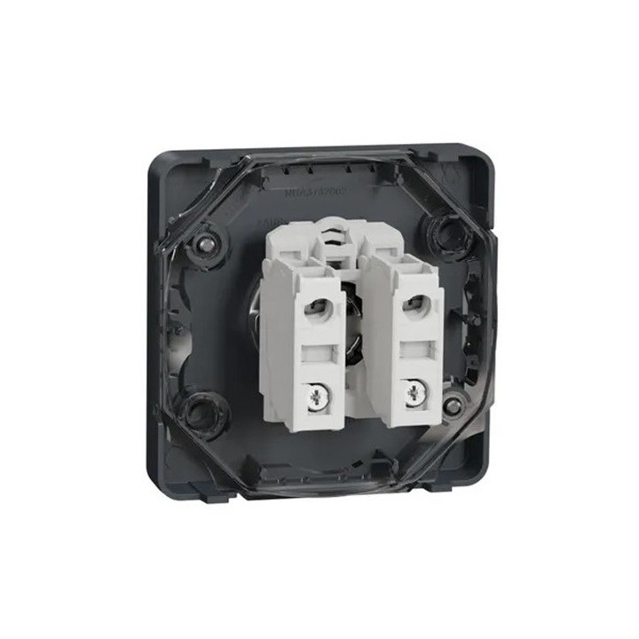 Schneider Electric - Mureva Styl - Interrupteur à clé 2 positions - composable - IP55 - IK08 - gris - Réf : MUR35062
