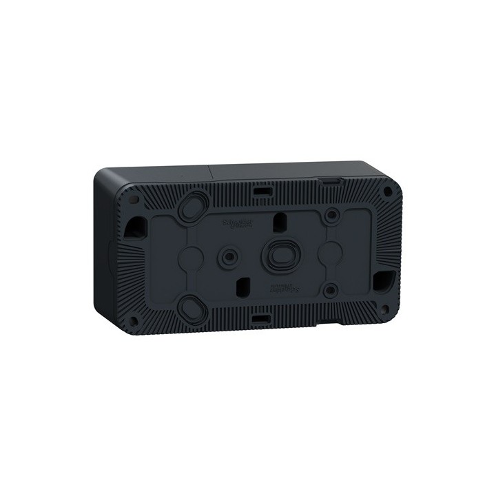 Schneider Mureva Styl : Boite 2 postes horizontale saillie IP55 gris - Réf : MUR37914