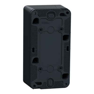 Schneider Mureva Styl : Boite 2 postes verticale saillie IP55 gris - Réf : MUR37912