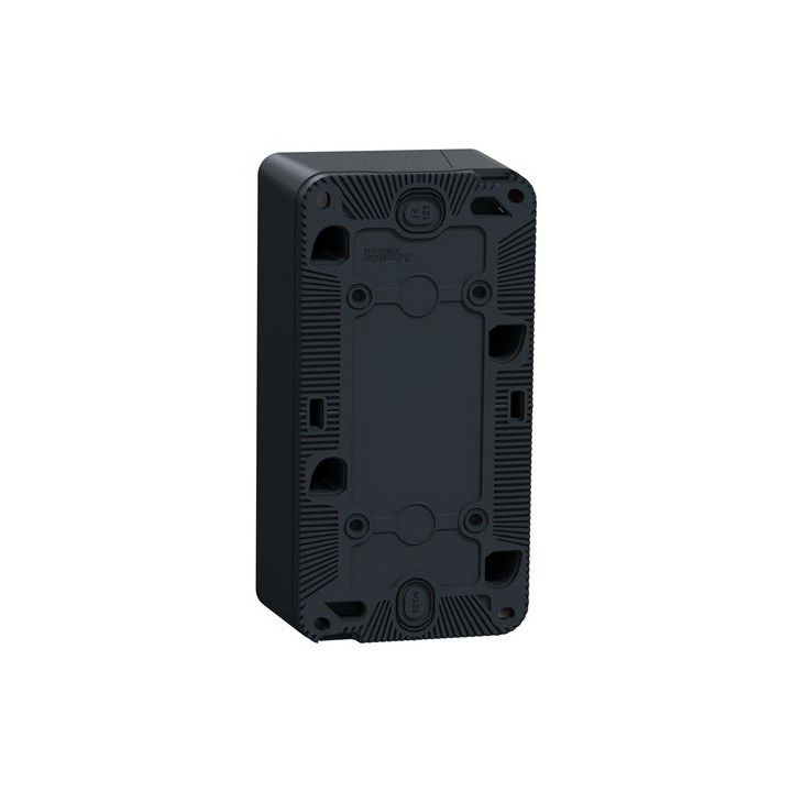 Schneider Mureva Styl : Boite 2 postes verticale saillie IP55 gris - Réf : MUR37912
