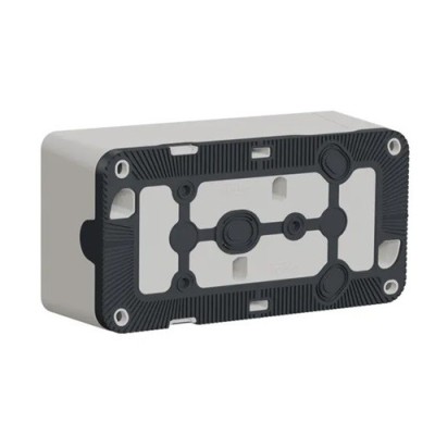Schneider Mureva Styl - Boîte 2 postes horizontale saillie - IP55 blanc - Réf : MUR39914