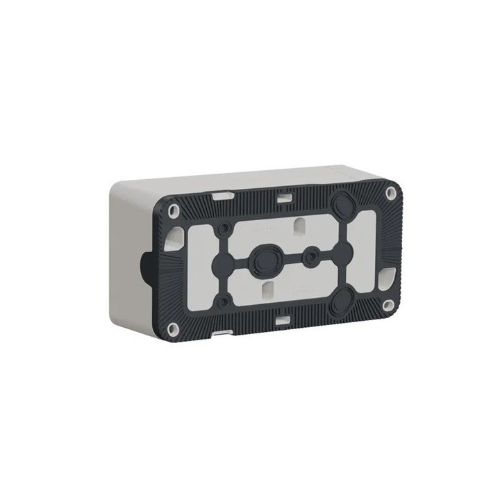 Schneider Mureva Styl - Boîte 2 postes horizontale saillie - IP55 blanc - Réf : MUR39914