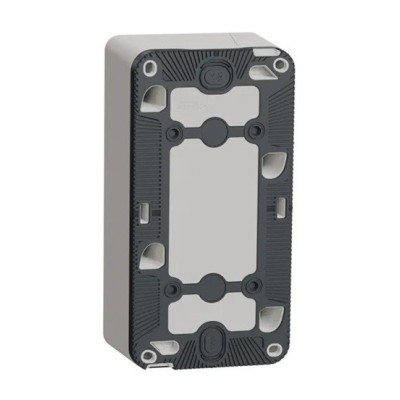 Schneider Mureva Styl - Boîte 2 postes verticale saillie - IP55 blanc - Réf : MUR39912