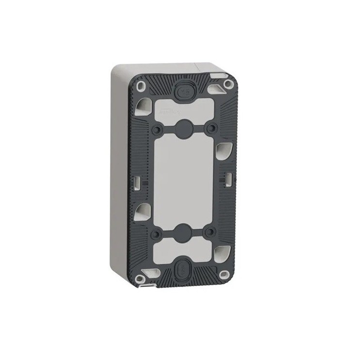 Schneider Mureva Styl - Boîte 2 postes verticale saillie - IP55 blanc - Réf : MUR39912